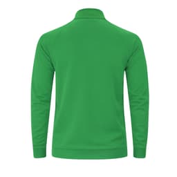A green Brewer Hoodie featuring a high collar and long sleeves, with a logo on the back.