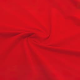A red fabric featuring a smooth texture, ideal for t-shirt design. The fabric has a subtle sheen and quality appearance.