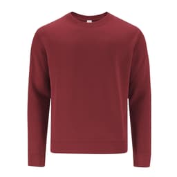 A burgundy Cosmos Hoodie, featuring a classic crew neck and long sleeves. It has a simple design and a logo.