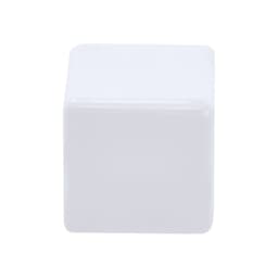 A white stress cube with a smooth surface, suitable for relieving stress and anxiety.