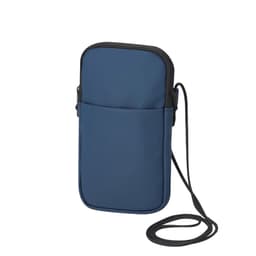 A blue Dumarex Bag featuring a main compartment, front pocket, and a black adjustable strap.