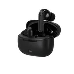Black Cuita Wireless Earbuds displayed in their charging case, featuring a sleek design and a built-in logo.