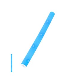 A bright blue novelty drink bottle featuring a smooth design and a logo. Ideal for fun and games.