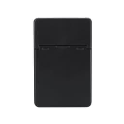 A black phone wallet with a sleek design and a grip for holding cards or cash, featuring a subtle logo.