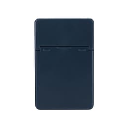 A navy blue phone wallet with a sleek, minimalist design and a hinged closure. It features a small logo.
