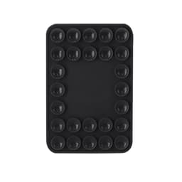A black car phone holder featuring a rectangular design with multiple rounded compartments for secure placement.