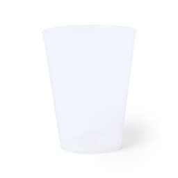 A drink bottle in a translucent white design, featuring a solid structure and a simple logo.