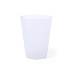 A drink bottle in clear plastic, featuring a simple design and an attached logo. Ideal for various beverages.
