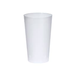 A drink bottle featuring a translucent white design, suitable for various beverages. Includes a logo.