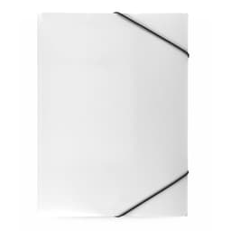 A white Alpin Folder with an elastic band, designed for office and business use.