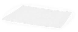 A white Irsan Place Mat with a simple design, featuring a textured surface and rectangular shape.