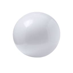 A white ball with a smooth surface, featuring a logo, suitable for leisure and outdoor activities.