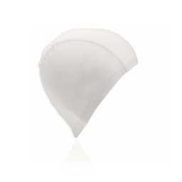 A white Micra hat featuring a seamless design and a logo, suitable for various headwear needs.