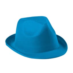 A bright blue Braz Hat featuring a stylish brim, ideal for headwear. Includes a logo but no text is visible.