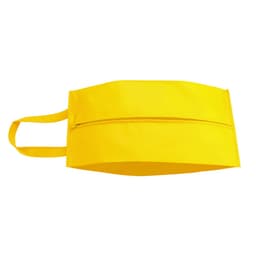 A yellow Recco Bag with a zippered closure and two handles. Features a simple, flat design.