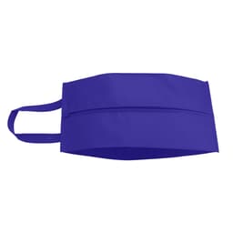 A royal blue bag with a zippered compartment and sturdy handles, featuring a logo.