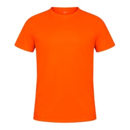An orange Tecnic Plus T-Shirt with a simple crew neck design and short sleeves, featuring a logo.