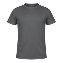 A grey Tecnic Plus T-Shirt with a classic crew neck design and short sleeves. It features a logo.