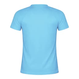 A light blue Tecnic Plus T-Shirt featuring a round neck and short sleeves. It has a logo on the back.