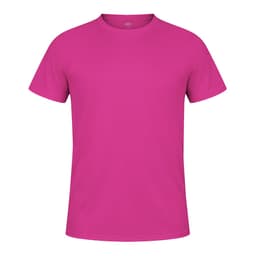 A pink Tecnic Plus T-Shirt featuring a simple design and a logo on the front.
