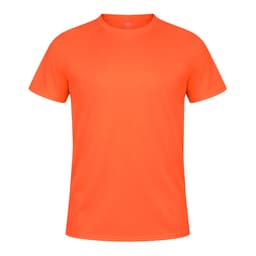 An orange Tecnic Plus T-Shirt featuring a round neck and short sleeves, with a branding logo.