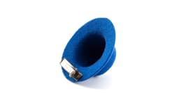 A blue Tauron hair clip with a metallic clasp, designed for stylish and practical hair management.