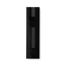 A black pen pouch with two rectangular cut-outs, designed for holding pens or writing utensils.