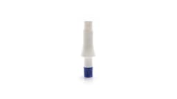 A white and blue Jandres vaporizer with a nozzle, designed for home use. It features a branding logo.