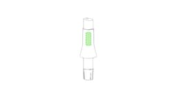 A Jandres Vaporizer in white with a transparent green section. It features a logo on the body.