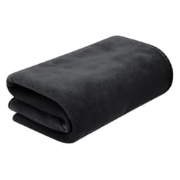 A folded Menex blanket in a soft, dark grey fabric, featuring a smooth texture and rounded edges.