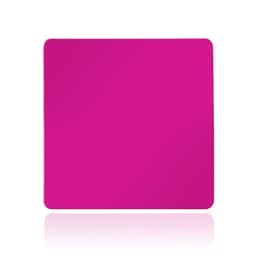 A square magnet in bright pink with a glossy finish. The product features a smooth surface and is blank.