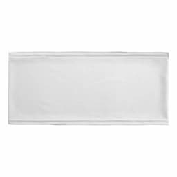 A white chair band with a simple design, featuring a logo on one end, suitable for outdoor leisure.