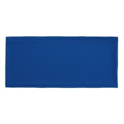 A blue chair band with a smooth texture and a logo, designed for leisure and outdoor use.