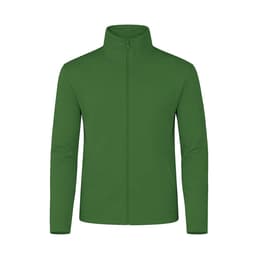 A green Klusten jacket featuring a full zip and a high collar, designed for warmth and comfort.