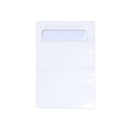 A white Kirot Bag with a flap closure, designed as a dry bag. It features a simple design and a logo.
