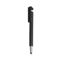 A black Finex ballpoint pen with a silver tip and clip, featuring a simple and modern design.