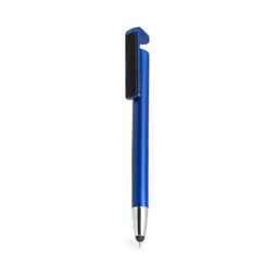 A blue Finex ballpoint pen with a sleek design and a clip. The pen has a metallic finish and a black tip.