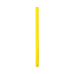 A bright yellow event wristband with a smooth surface and a logo. Ideal for exhibitions and events.