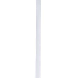 A thin, white polyester strip, designed as a miscellaneous clothing accessory, featuring a branding logo.