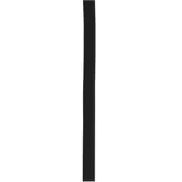 A black polyester strap with a smooth texture, suitable for various clothing accessories.
