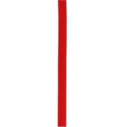 A red polyester ribbon with a smooth texture, suitable for various clothing accessories. It has a simple design.