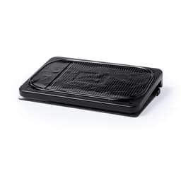 A black car phone holder with a textured surface and a sleek design. It features a logo on the side.