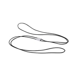 A black elastic cord with a white adjustable piece, suitable for securing various items.