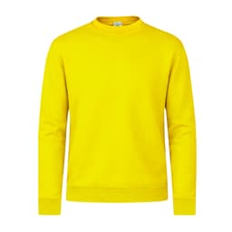 A bright yellow SWC280 hoodie featuring a simple design and a logo. Suitable for casual wear.