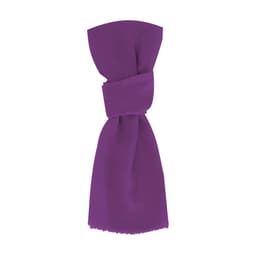 A purple scarf with a knotted design, made of a soft fabric. It features a simple and elegant look.