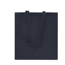 A navy tote bag with two long handles and a simple design. The bag features a logo.