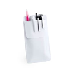 A white pen holder with multiple compartments for storing pens and markers, featuring a smooth design.
