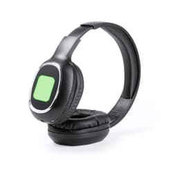 Black Magnel headphones with cushioned ear cups and control buttons, featuring a logo on the ear cup.