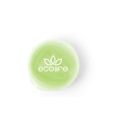 A green drinking straw with a logo. The straw is positioned against a white background.