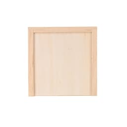 A blank wooden canvas frame with a natural finish, ready for painting or crafting. Features a simple rectangular design.